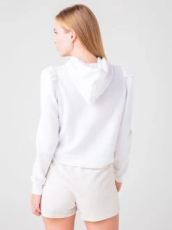 Z Supply Women's Logan Puff Sleeve Hoodie -ST.BERNARD Clothing ZT211710xWHITExAlt3 43102517