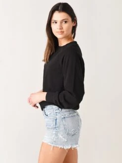 Z Supply Women's Billie Classic Sweatshirt 6 Z Supply Women's Billie Classic Sweatshirt -ST.BERNARD Clothing ZT211713xBLACKxAlt2 28674287