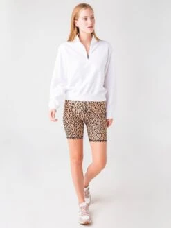 Z Supply Women's Half-Zip Sweatshirt -ST.BERNARD Clothing ZT213317xWHITExAlt1 43176068