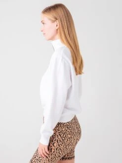 Z Supply Women's Half-Zip Sweatshirt -ST.BERNARD Clothing ZT213317xWHITExAlt2 43176003