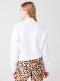 Z Supply Women's Half-Zip Sweatshirt -ST.BERNARD Clothing ZT213317xWHITExAlt3 43176005