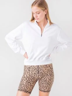 Z Supply Women's Half-Zip Sweatshirt -ST.BERNARD Clothing ZT213317xWHITExPrimary 43015260