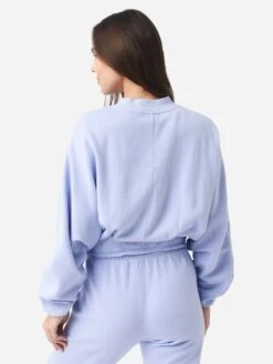 Z Supply Women's Mariana Pleated Sweatshirt -ST.BERNARD Clothing ZT224826xVIOLETSKYxAlt4 84043074