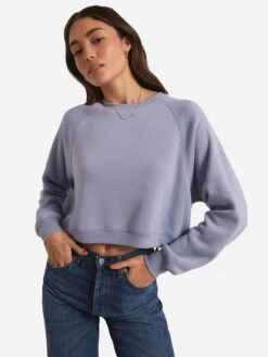 Z Supply Women's Crop Out Sweatshirt -ST.BERNARD Clothing ZT241197xSTORMYxPrimary 118766827 308cf1e7 e254 4e2b 95ea ff3e45811b87