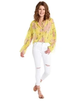 AGOLDE Sophie Crop -ST.BERNARD Clothing a018 817 shorelinealt2