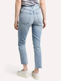 Agolde Riley Hi-Rise Straight Crop Jean -ST.BERNARD Clothing a056d 811 zephyr md ltindigo alt2
