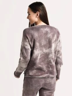 ATM Women's Tie Dye French Terry Sweatshirt -ST.BERNARD Clothing aw1217 fct1 mushroomtiedyealt2