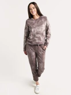 ATM Women's Tie Dye French Terry Sweatshirt -ST.BERNARD Clothing aw1217 fct1 mushroomtiedyealt3