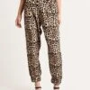 ATM Leopard Print Silk Pull On Pant