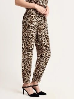 ATM Leopard Print Silk Pull On Pant -ST.BERNARD Clothing aw9148 bd9 leopardprintalt2