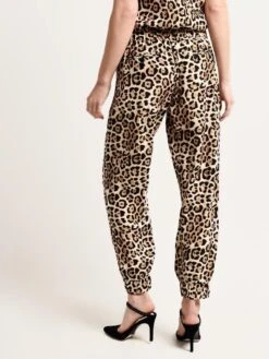 ATM Leopard Print Silk Pull On Pant -ST.BERNARD Clothing aw9148 bd9 leopardprintalt3