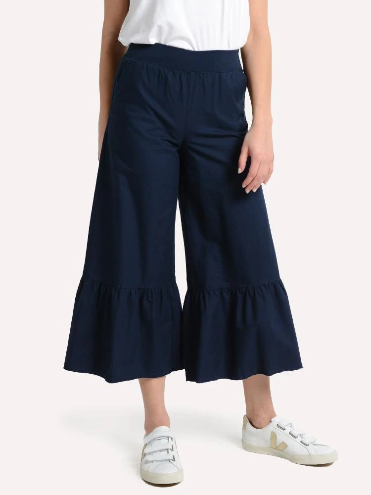 ATM Women's Cotton Oxford Flared Pants 2 ATM Women's Cotton Oxford Flared Pants - Image 2