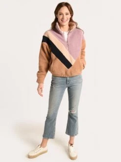 J.O.A Multicolor Pullover -ST.BERNARD Clothing bc7929 lavenderstripealt3