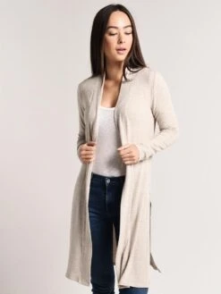 Beyond Yoga High Slit Long Duster Cardigan -ST.BERNARD Clothing bh2116 oatmealheather bc845be6 d9fc 425d 9fde 685fcde6be6f