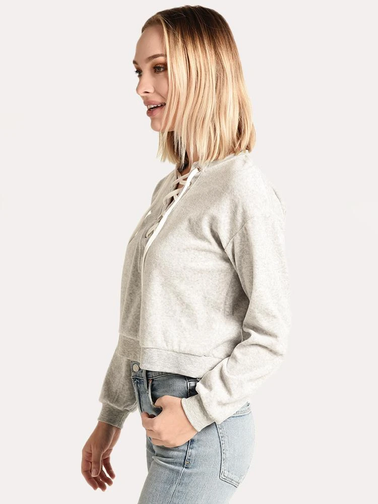 BB Dakota Tie It Together Lace Up Sweatshirt 3 BB Dakota Tie It Together Lace Up Sweatshirt - Image 3