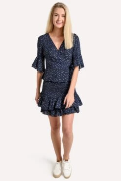 BB Dakota Connect The Dots Smocked Skirt -ST.BERNARD Clothing bj109349 oilslickalt3