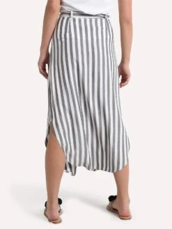 BB Dakota Stipe I Like Skirt -ST.BERNARD Clothing bj109351 navyalt3