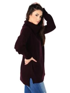 Cupcakes And Cashmere Cowl Neck Sweater -ST.BERNARD Clothing cg36009 dexter oxbloodalt1