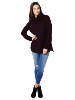 Cupcakes And Cashmere Cowl Neck Sweater -ST.BERNARD Clothing cg36009 dexter oxbloodalt3