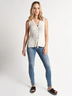 Cupcakes And Cashmere Kristy Sweater -ST.BERNARD Clothing ci306408 oatmealalt1