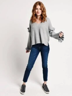 Cupcakes And Cashmere Gearheart Sweater -ST.BERNARD Clothing ci406414 heathergreyalt3