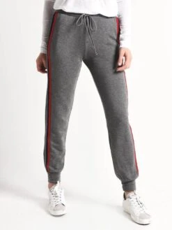 Velvet Dior Luxe Fleece Stripe Jogger -ST.BERNARD Clothing dior03 charcoalalt1