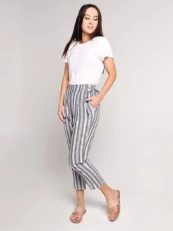 Everly Stripe Trousers -ST.BERNARD Clothing ep3786 navyalt3