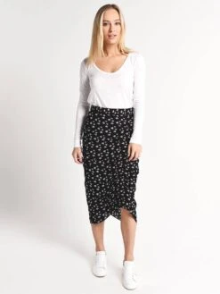 Tanya Taylor Poppy Print Riva Skirt 7 Tanya Taylor Poppy Print Riva Skirt -ST.BERNARD Clothing f182s237pp blackalt3