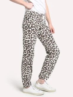 Monrow Women's Leopard Vintage Sweats -ST.BERNARD Clothing hb006 168 naturalalt1