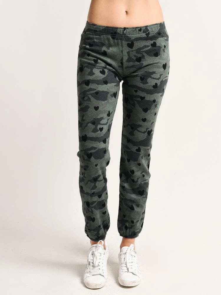Monrow Elastic Waist Sweats With Hearts And Camo 2 Monrow Elastic Waist Sweats With Hearts And Camo - Image 2