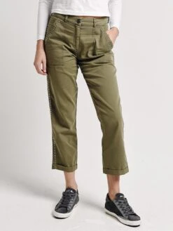 Monrow Studded Military Pants