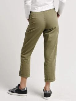 Monrow Studded Military Pants -ST.BERNARD Clothing hb0386 olivealt2