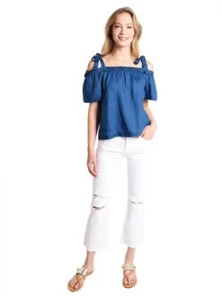 J Brand Women's Selena Mid Rise Crop Bootcut Raw Hem Jeans -ST.BERNARD Clothing jb000457 whitemercyalt1