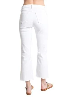 J Brand Women's Selena Mid Rise Crop Bootcut Raw Hem Jeans -ST.BERNARD Clothing jb000457 whitemercyalt3