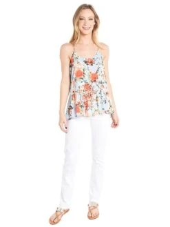 J Brand Women's Amelia Mid Rise Straight Jean -ST.BERNARD Clothing jb000483 blancalt1