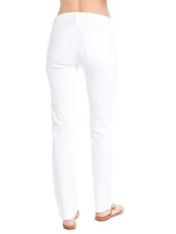J Brand Women's Amelia Mid Rise Straight Jean -ST.BERNARD Clothing jb000483 blancalt3
