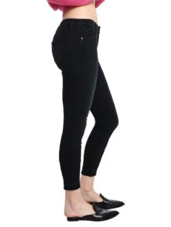 J Brand Women's Mid Rise Crop Skinny Release Hem -ST.BERNARD Clothing jb000521 ingeniousblackdestructalt2