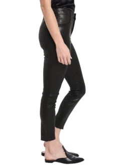 J Brand Women's Alana High Rise Leather Crop Skinny Jean 7 J Brand Women's Alana High Rise Leather Crop Skinny Jean -ST.BERNARD Clothing jb001003 blackalt1