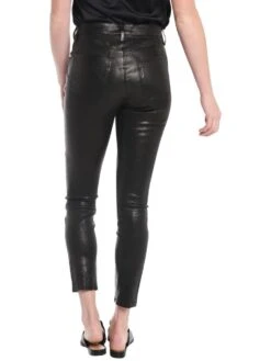 J Brand Women's Alana High Rise Leather Crop Skinny Jean 8 J Brand Women's Alana High Rise Leather Crop Skinny Jean -ST.BERNARD Clothing jb001003 blackalt2