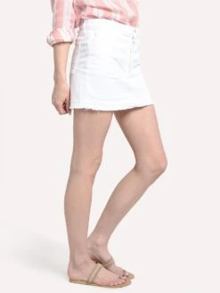 J Brand Bonny Mid Rise Mini Skirt -ST.BERNARD Clothing jb001415 whitealt2