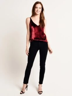 J Brand Women's Ruby 30 High Rise Cigarette Jean -ST.BERNARD Clothing jb001884 crystalblackalt1