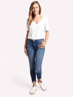 J Brand Women's 811 Mid Rise Skinny Jean -ST.BERNARD Clothing jb002390 reflectingalt1