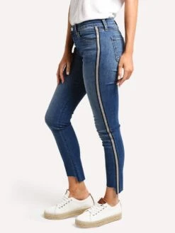 J Brand Women's 811 Mid Rise Skinny Jean -ST.BERNARD Clothing jb002390 reflectingalt2