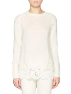 Brochu Walker The Crew Neck Lace Looker Sweater
