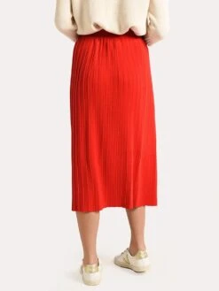 Chinti & Parker Day Dreamer Pleated Skirt -ST.BERNARD Clothing kn51 rougealt2