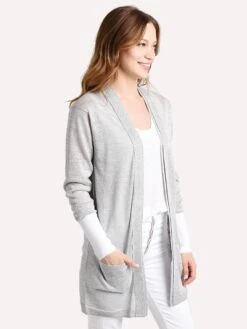 Brochu Walke Sidell Colorblock Cardigan -ST.BERNARD Clothing lld2773c saltengreycomboalt2