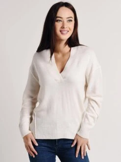 Brochu Walker Allina Fringe Vee Sweater