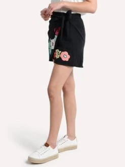 J. Marie Marta Skirt -ST.BERNARD Clothing martaskirt black multiembroideryalt2