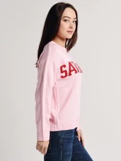 English Weekday Motif Sweatshirt 8 English Weekday Motif Sweatshirt -ST.BERNARD Clothing mk536t candypinkalt2