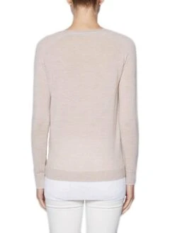 Brochu Walker Soto Layered Pullover -ST.BERNARD Clothing mml2290 rosettamelange whitealt2